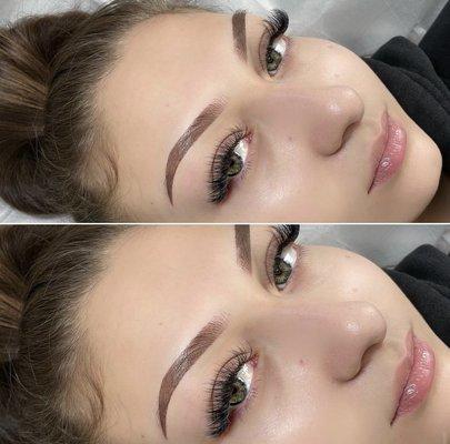 Ombré powder eyebrows