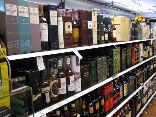 More than 50 single-malt Scotch whiskeys.