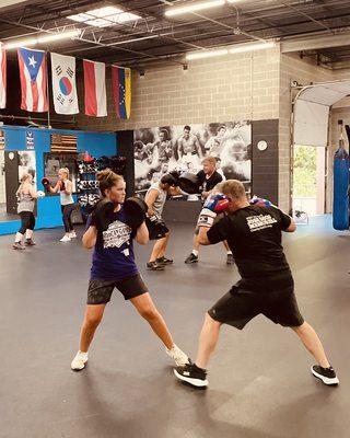 Father daughter Boxing training Training