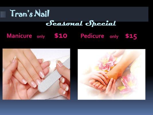 Trans Nail__Seasonal Specials Starting: September 30/2015 at 2812 Hamilton Blvd, Sioux City, IA 51104 Phone: 712-258-4546