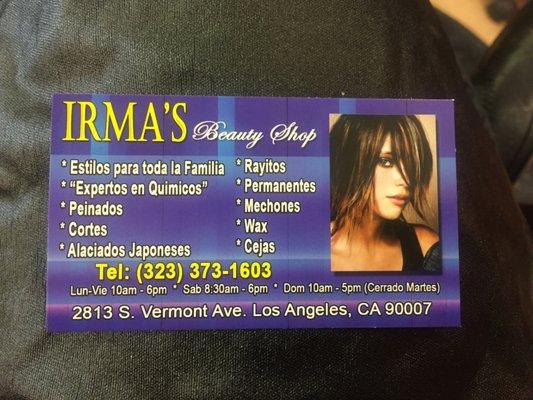 They do haircuts, Japanese straightening treatment, highlights, perms, wax, hairstyles for all occasions, etc.