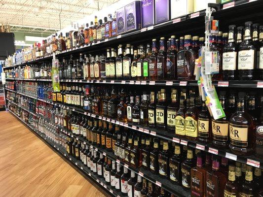 We have a great liquor section with many different options!