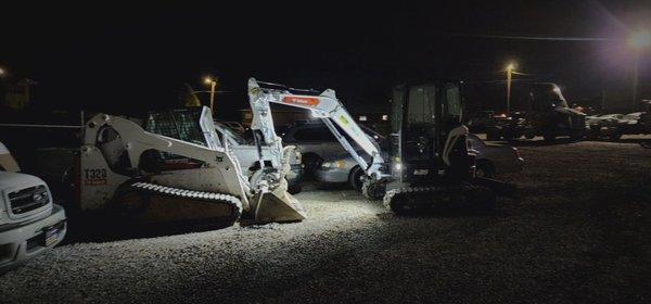 Just picture. Of the equipment  after i put got done 200 ft french drains in a local towing company in greeneville.tn