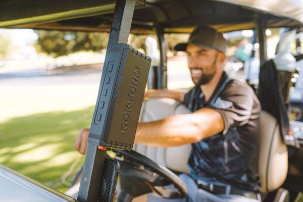 The Rokform G-ROK Wireless Golf Speaker delivers quality audio and durability, perfect for any adventure. Ask about our customization!