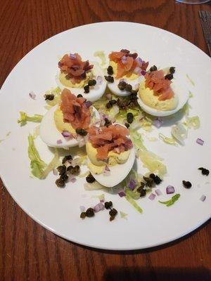 Smoked Salmon Deviled Eggs