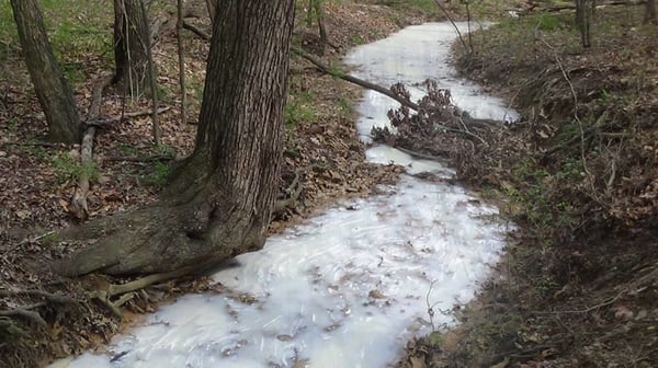 5000 gallons of milk spilled into a local stream near Bedford PA, our environmental team cleaned up the spill, and the creek.