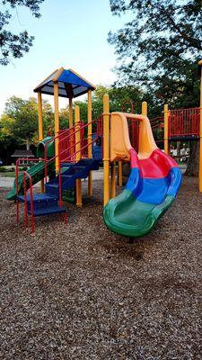 Some of the newer looking playground equipment