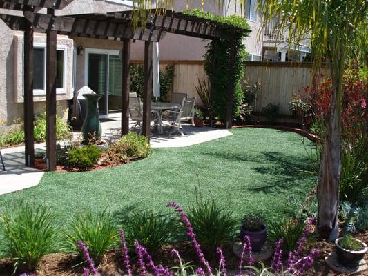 Earth-friendly artificial turf works great