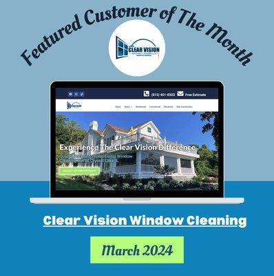 Featured Customer of The Month: Clear Vision Window Cleaning LLC's New Website!