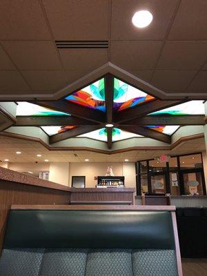 Tasteful stained glass skylight