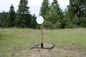 Gong Steel Target mounted on Heavy Duty Stand