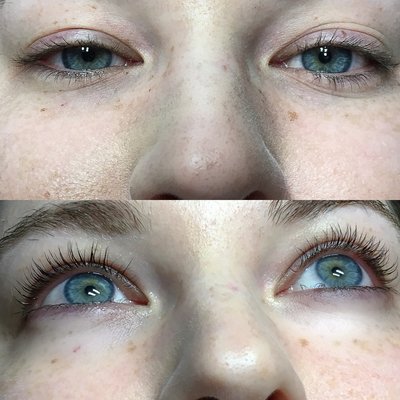 Before/After lash lift and tint!