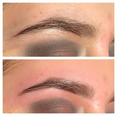 Brow wax and tint.