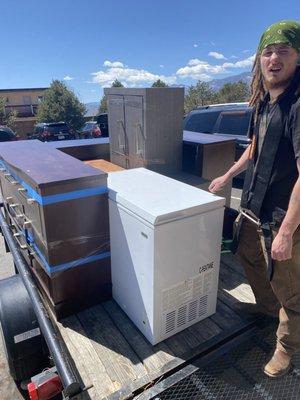 Patrick ready to move this load up to the third floor