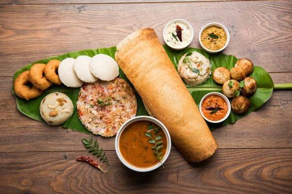 Dosa, Idli, Medu Vada, Utappam etc.,