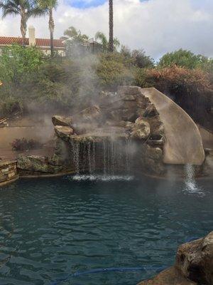 Custom Waterfall, Grotto, Slide and Fogger