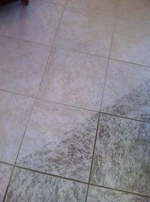 Tile cleaning after and before