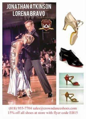 Ballroom dance shoes for men and women Crown Dance Shoes