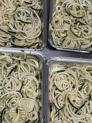 Home made zucchini Zoodles