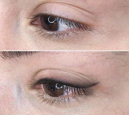 Light winged eyeliner