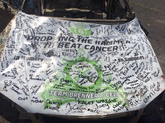 The hood of the car we beat for LLS! Take a tour at OTC and see our entire collection of hoods!