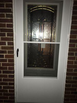 New storm door installed