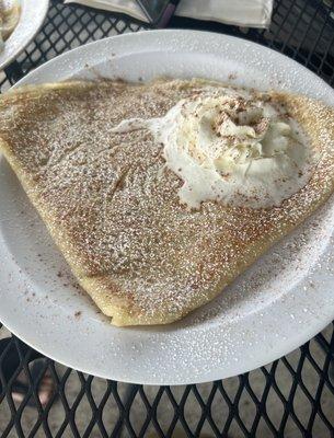 Apple Cinnamon sugar crepe