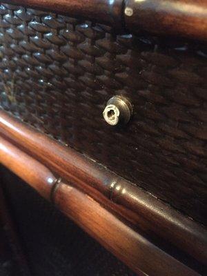 Broken Knob. Expensive hutch. If you click on "not recommended reviews" you'll see my review