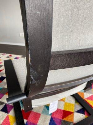 Damaged chair