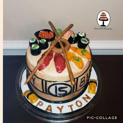 Custom Sushi Theme cake