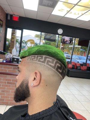 Skin fade with design