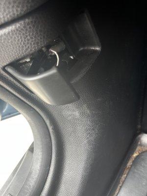 Broken hood latch