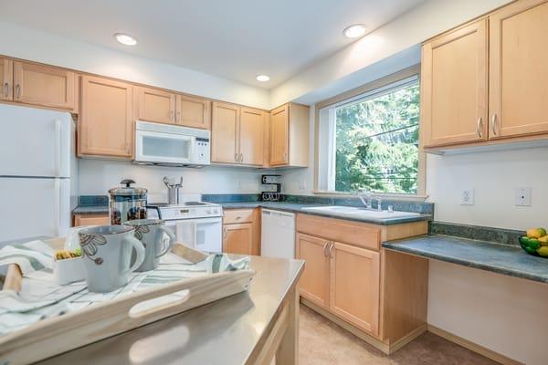 Bright light in a spacious kitchen!