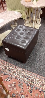 Leather ottoman for sale for $80