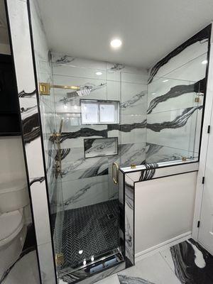 Custom shower tiling