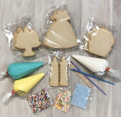 Happy Birthday Cookie Decorating Kit. Out-of-box ready to decorate!