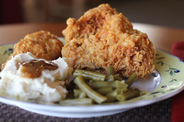 Our famous fried chicken is made with fresh, never frozen chicken and hand breaded with love and a special blend of seasonings