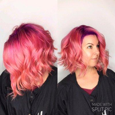 Vivid color done by master stylist Jordan Lemoine