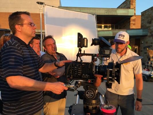 Glass Lake on a recent commercial shoot in Grand Prairie.  Just waiting for "magic hour".