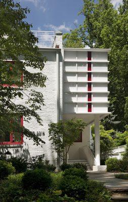 Just a bathroom addition in Chevy Chase, Washington, DC.  All glass!