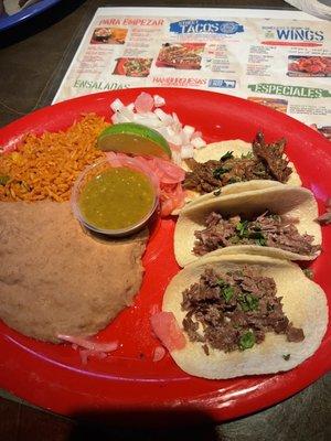 barbacoa? beef fajita tacos??