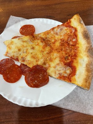 The pepperoni pizzas $5.25