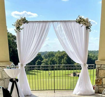 Wedding Overlooking a Golf Course