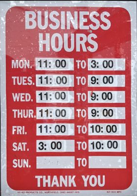 Business hours