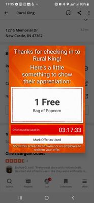 Free popcorn...