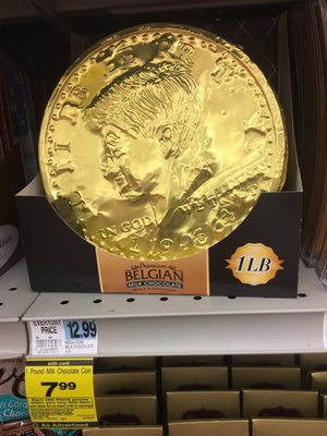 Huge chocolate coin