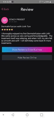 Thankful for 1st time client review!!