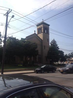 Side view of church