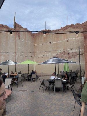 In an old Spanish ball court (historic building)