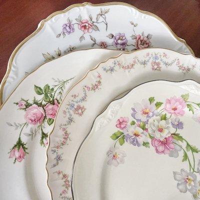 Dinnerplate inspiration:  blush floral patterns